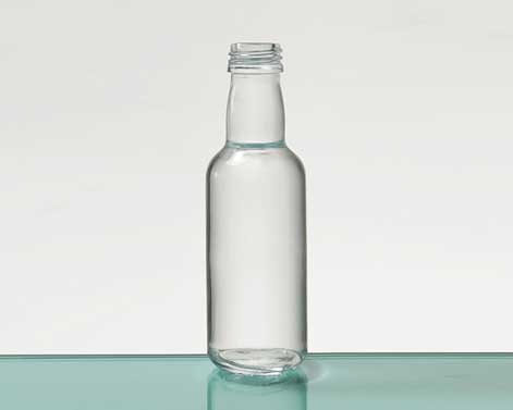 50ml Small Size Normal Flint Cylindrical Round Gin Bottle