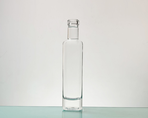 250ml Square Extra White Flint Clear Glass Rum Bottle