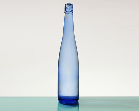 700ml Oval Vodka Bottle Solid Colored Glass Blue Spirits Bottle