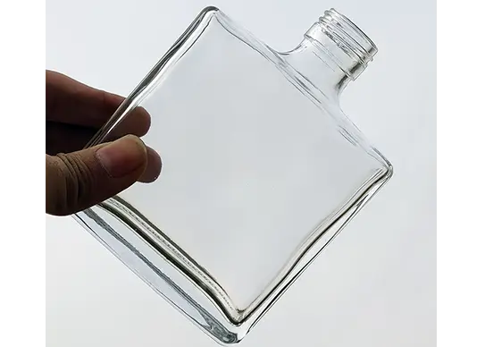 150ml rectangular extra white flint short neck rum bottle manufaturer