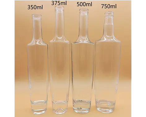 350ml Round Extra White Flint Tall Tequila Glass Bottle
