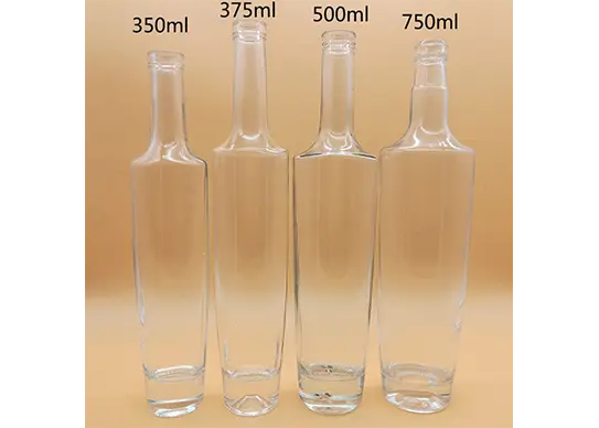 350ml round extra white flint tall tequila glass bottle