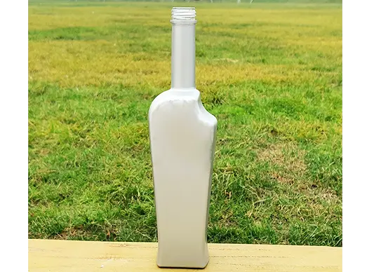375ml unique shape extra white flint glass brandy bottle