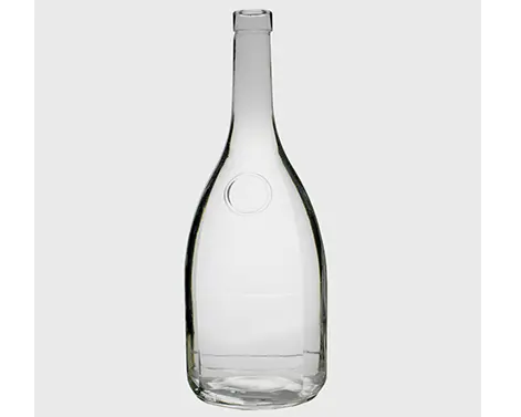 1L Unique Shape T-Cork Top Label Panel Normal Flint Whiskey Bottle
