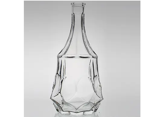 1.5l extra white flint glass unique shape spirits cognac bottle