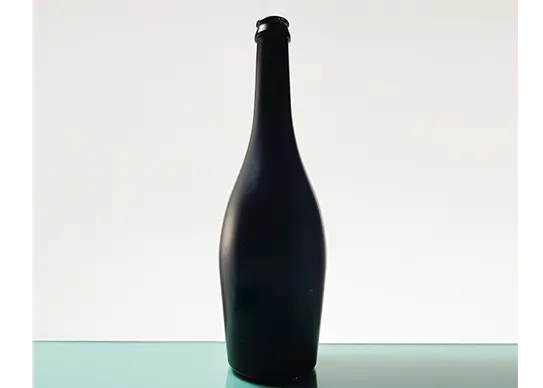 750ml round champagne green wine bottle