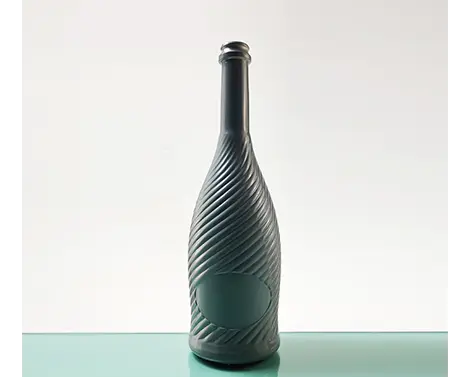 750ml Special Design Dark Color Sparking Wine Bottle