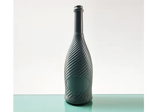750ml special design dark color sparking wine bottle