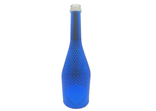 75cl new glossy blue champagne bottle supplier