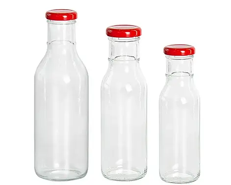 250ml Cylinder Round Flint Hot Sauce Glass Bottle