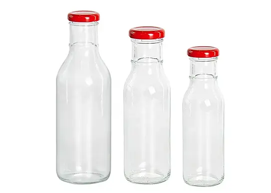 different types of glass bottles