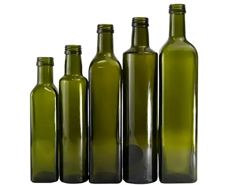 0.75L Round Square Clear Olive Oil Glass Bottle