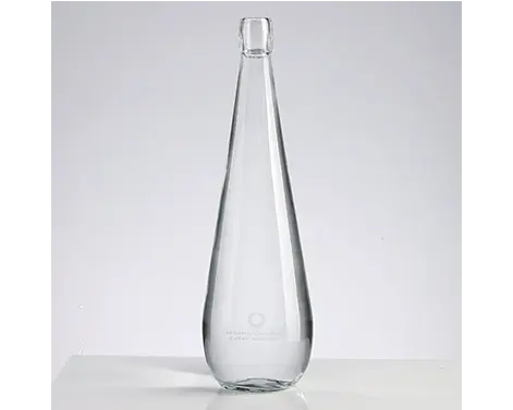 75cl Extra White Round Elegant Thread Top Glass Water Bottle