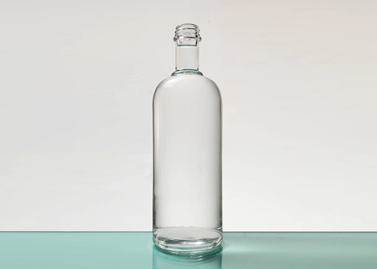 500ml oval shape high flint glass vodka bottle