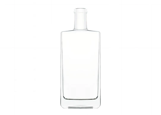 750ml Rectangular Shape Hot Sale Extra White Flint Rum Bottle