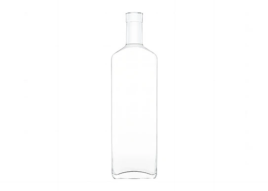 0.75l Rectangular High Flint Empty Gin Glass Bottle