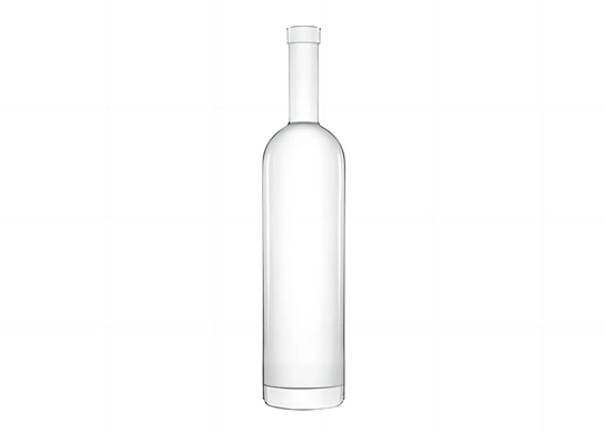 Sleek Glass Bottles Cylinder Shape Tall 750ml Vodka Bottle