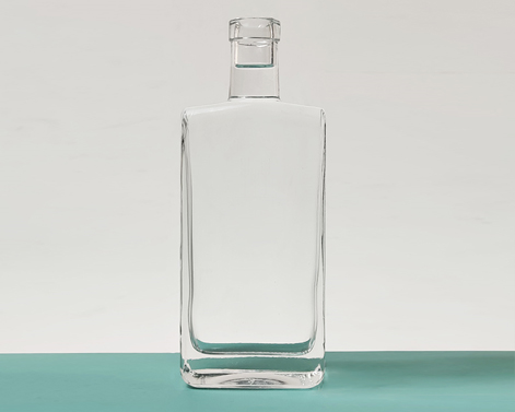 350ml Rectangular GPI Finish Extra White Flint Glass Vodka Gin Bottle