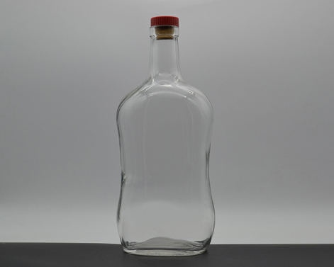 3L Giant Extra White Flint Glass Container Round Clear Rum Bottle