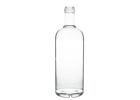 1l cylinder round thread top high flint vodka bottle